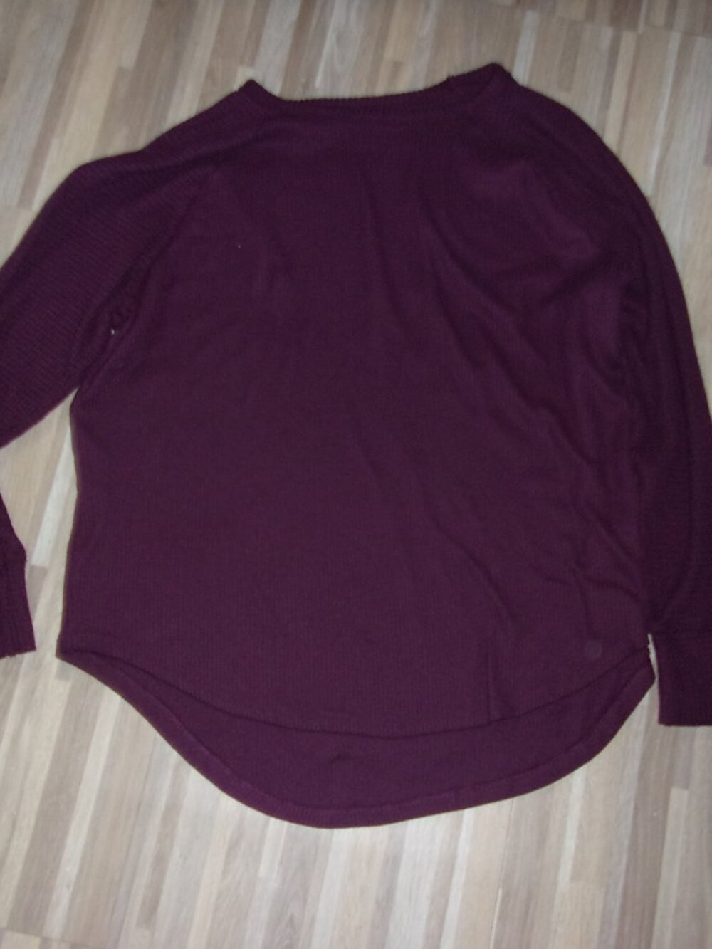 womens Size medium tee t long sleeved  purple long john shirt top